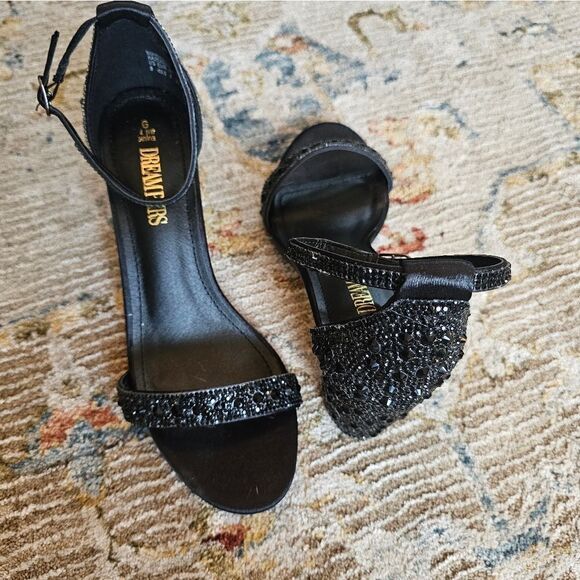 Dream Pairs Rhinestone 3-Inch Chunky Heel Sandals, like new sz 9 - Picture 8 of 8
